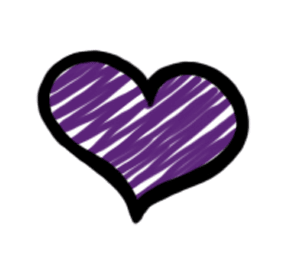 Corazón morado